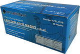 Adenna FEL110B 3-ply/4-fold Earloop Face Mask, Blue (Box of 50)