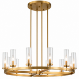 Andrade 12-Light Dimmable Metal Wagon Wheel Chandelier