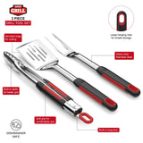 Expert Grill Soft Grip 3 Piece Barbecue Grill Tool Set