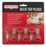 Chef Master 90216 Beer Tap Plugs Nylon Bristles Polypropylene Grip [Pack of 6]