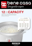 Benecasa BC-12416 6-Cup (Uncooked) Rice Cooker with Glass Lid