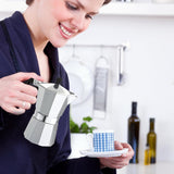 Bene Casa Classics 3-Cup Aluminum Espresso Maker, silver