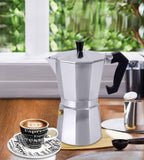 Bene Casa Classics 3-Cup Aluminum Espresso Maker, silver