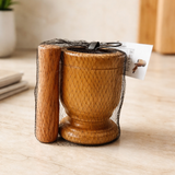 Benecasa Wood Mortar and Pestle