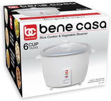 Benecasa BC-12416 6-Cup (Uncooked) Rice Cooker with Glass Lid
