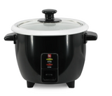 Bene Casa 3-Cup Stainless Steel Thermo Rice Cooker with Clear Lid