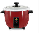 Bene Casa 3-Cup Stainless Steel Thermo Rice Cooker with Clear Lid