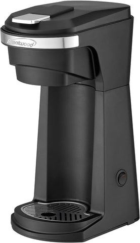 Brentwood New K-Cup Single Serve Coffee Maker with Reusable Filter Basket - Black