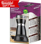 Brentwood TS-119BK 6-Cup Electric Moka Pot Espresso Machine (Black)