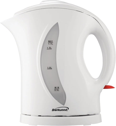 Brentwood 1.7 Liter Cordless Electric Kettle, White