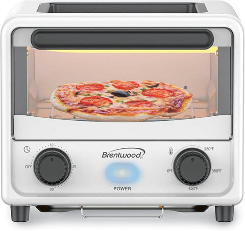 Brentwood  Stainless Steel Mini Toaster Oven (White)
