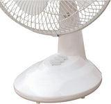 Brentwood Kool Zone 9" Oscillating Desk 2-Speed Fan, White