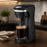 Brentwood New K-Cup Single Serve Coffee Maker with Reusable Filter Basket - Black