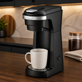 Brentwood New K-Cup Single Serve Coffee Maker with Reusable Filter Basket - Black