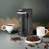 Brentwood New K-Cup Single Serve Coffee Maker with Reusable Filter Basket - Black