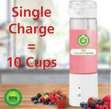 Brentwood 50-Watt 17-Oz. Portable Battery-Operated USB-Chargeable Glass Blender.