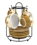 Bene Casa Espresso Set with Rack [9 piece]
