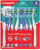 Colgate 360 Whole Mouth Clean Soft Toothbrushes, 8 ct.