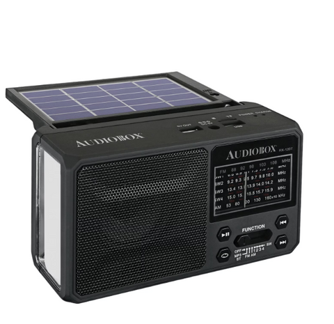 Audiobox RX-15BT Multiband Emergency Radio with Bluetooth, Flashlight & USB/SD Playback