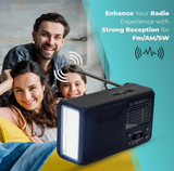 Audiobox RX-15BT Multiband Emergency Radio with Bluetooth, Flashlight & USB/SD Playback