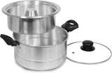 Bene Casa - Aluminum Flan Mold Double Boiler with Glass Lid (1.6 Liter)