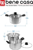 Bene Casa - Aluminum Flan Mold Double Boiler with Glass Lid (1.6 Liter)
