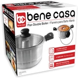 Bene Casa - Aluminum Flan Mold Double Boiler with Glass Lid (1.6 Liter)