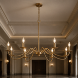 Franklin Iron Marinec 42" Soft Gold 8-Light Candelabra Chandelie