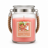 Glass Candle with Rope Handle 100 Hours Burning time 18 oz