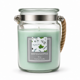 Glass Candle with Rope Handle 100 Hours Burning time 18 oz