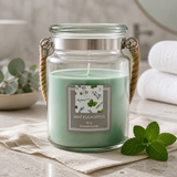 Glass Candle with Rope Handle 100 Hours Burning time 18 oz