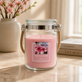 Glass Candle with Rope Handle 100 Hours Burning time 18 oz