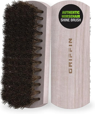Griffin Premium Horsehair Shoe Brush – 100% Natural Horse Hair