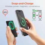 HyperGear Magnetic Power Bank, Portable Slim Wireless Charger