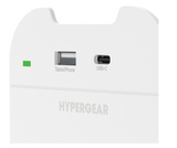 HyperGear Multi-Plug 5-Outlet Wall Tap with USB-C and USB Ports, White, 15705