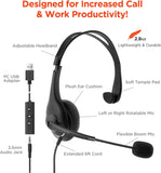 HyperGear V100 Office Professional Wired Headset, Black