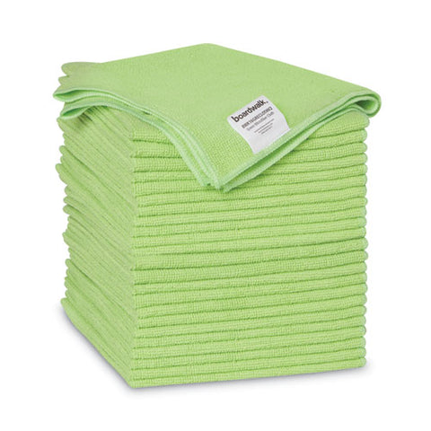 Microfiber Cleaning Cloths, 16 x 16, Green, [24/Pack]
