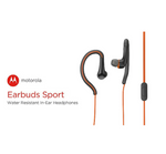 Motorola Earbuds Sport In-Ear Wired Headphones Water Resistant
