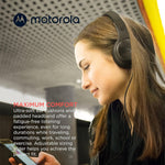 Motorola Sound Moto XT120 Over Ear Headphones Wired with Microphone, in-Line Command Control for Calls - Foldable Wired