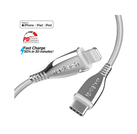 Naztech Titanium USB-C to Braided Cable 6ft