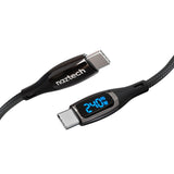 Naztech DigiWATT USB-C to USB-C Digital LED Cable, Black (12