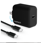 Naztech 20W PD Wall Charger + USB-C to USB-C 4ft Cable Black