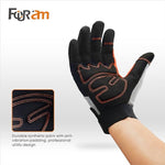 FOUR-AM Work Gloves Men & Women, Utility Mechanic Working Gloves High Dexterity Touch Screen For Multipurpose,Excellent Grip