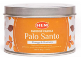 HEM  Smudge Candle 3.2 oz Natural Soy Wax Candle with Real Crystals Inside | Long-Lasting 20 Hour Clean Burn | Home Cleansing, Meditation & Energy Purification