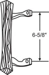 Patio Door Handle Handle Set with Black Brackets