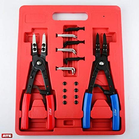 10" h d Ratchet Type Circlip Remover Installer Snap Ring Pliers Set [2Pc]