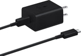 Samsung 45W Power Adapter (w/Cable C-to-C), Black