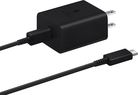 Samsung 45W Power Adapter (w/Cable C-to-C), Black