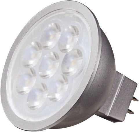 SATCO 6.5MR16/LED/25'/35K/12V  6.5 Watt; LED MR16 LED 25 deg. Beam Angle; GU5.3 base; 12 Volt AC/DC