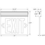 Sunlite 05277 LED Edge Lit Exit Sign, Clear Panel with Etched Bright Red Lettering, 90-Min Battery Power Back-Up, Dual Voltage 120-277V, Universal Mounting, Long Lasting, Fire Safety